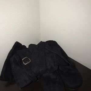 Black strapped boots